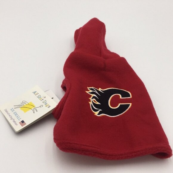 Other - NHL Calgary Flames Hockey Team Dog Fleece Hoodie Sweater Size XX-Small